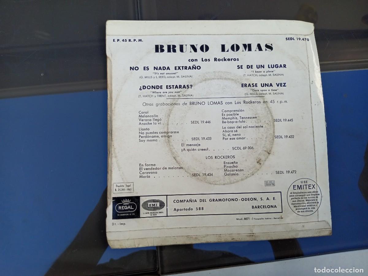 Discos de vinilo: BRUNO LOMAS - S&Eacute; DE UN LUGAR (EP) 1965 - Foto 2