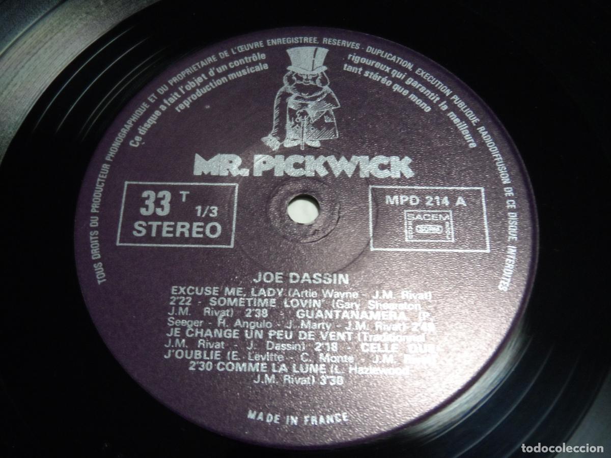 Discos de vinilo: JOE DASSIN - EXCUSE ME LADY - Foto 3