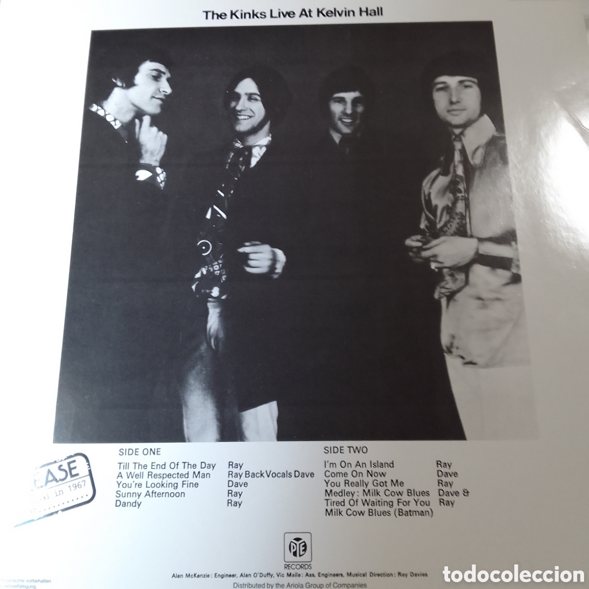 Discos de vinilo: THE KINKS LIVE AT KELVIN HALL - Foto 2