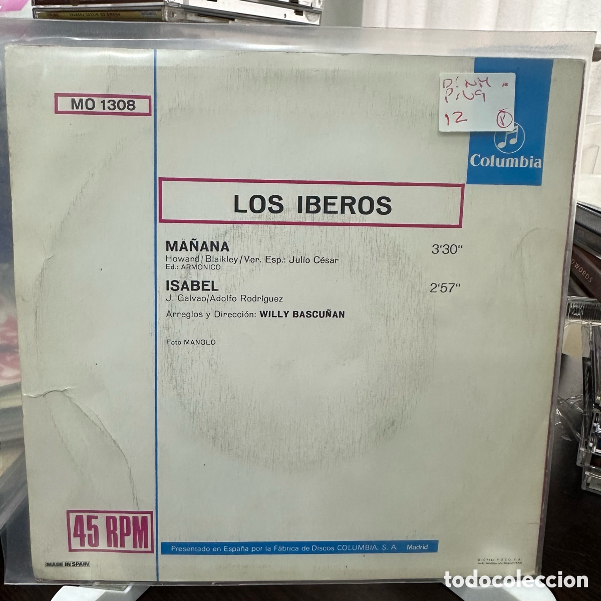Discos de vinilo: Los Iberos - Ma&ntilde;ana (7&rdquo;, Promo) - Foto 2