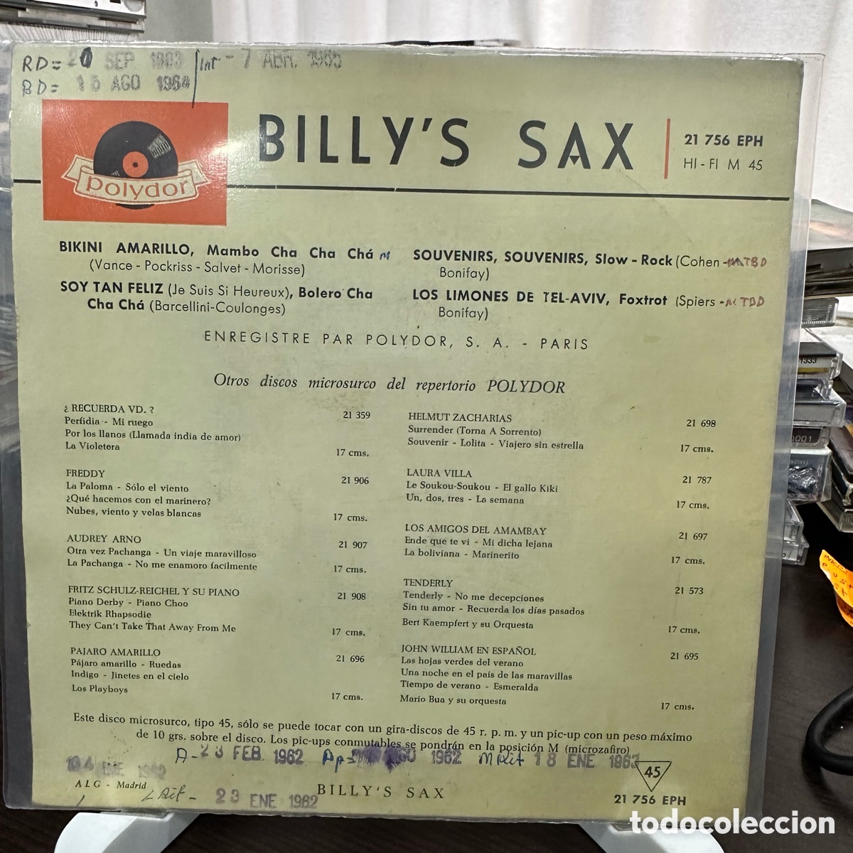 Discos de vinilo: Billys Sax - Bikini Amarillo (7&rdquo;, EP) - Foto 2