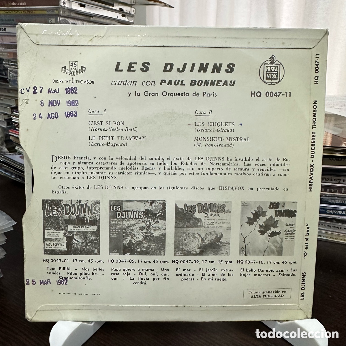 Discos de vinilo: Les Djinns - Cest Si Bon (7&rdquo;, EP) 1962/ES - Foto 2