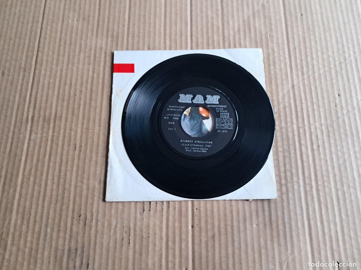 Discos de vinilo: GILBERT O&acute;SULLIVAN - CLAIR SINGLE 1972 EDICION ESPA&Ntilde;OLA - Foto 2