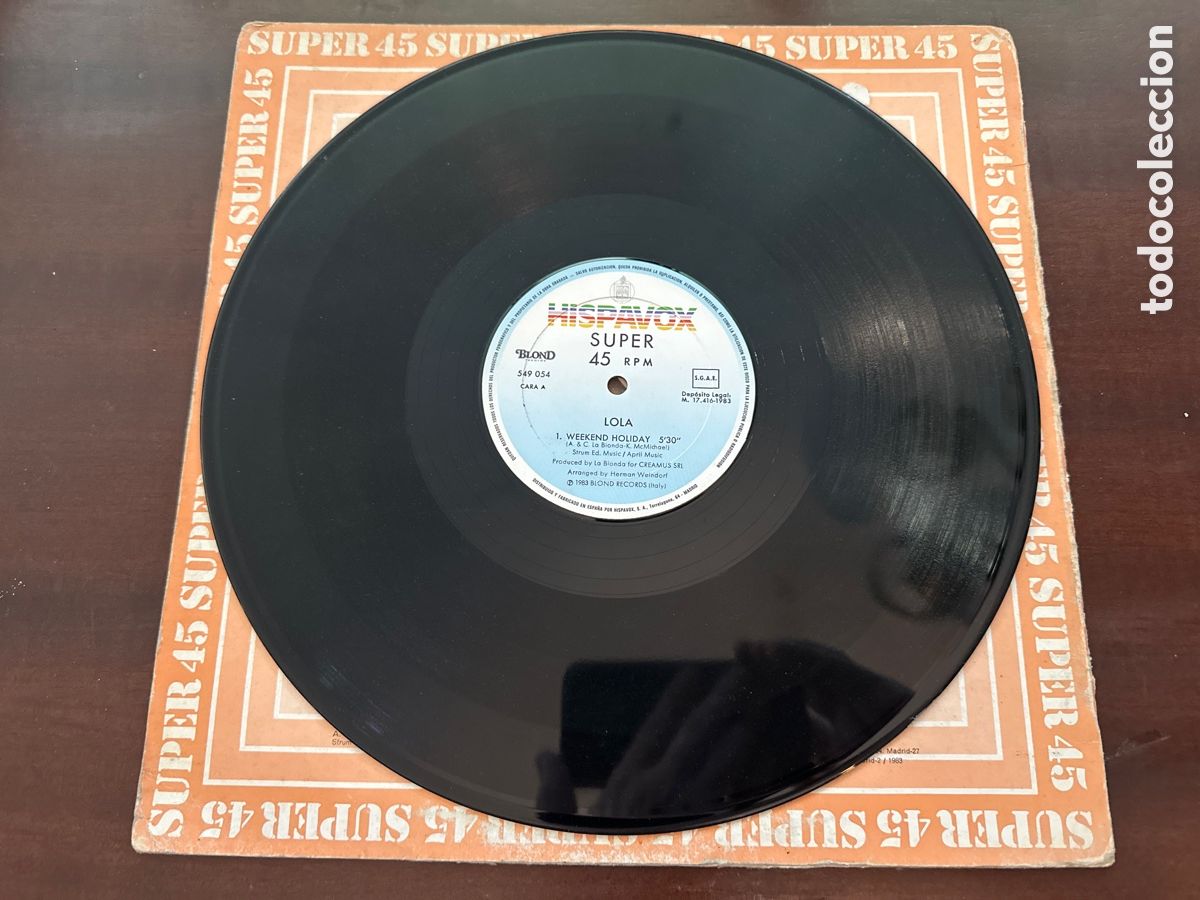 Discos de vinilo: LOLA: WEEKEND HOLIDAY 1983 SPAIN - Foto 4