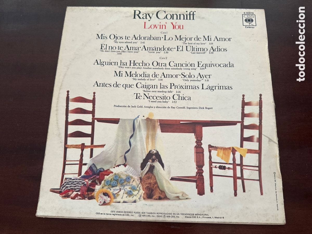 Discos de vinilo: LP - RAY CONNIFF - LOVIN YOU (SPAIN, CBS 1972) - Foto 2