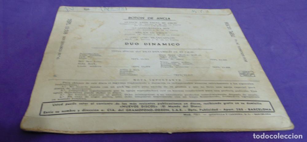 Discos de vinilo: DUO DINAMICO - BOTON DE ANCLA - EP VINILO ROJO - Foto 3