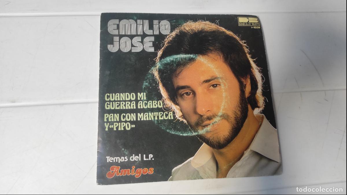Discos de vinilo: SINGLE EMILIO JOSE - CUANDO MI GUERRA ACAB&Oacute; - Foto 1