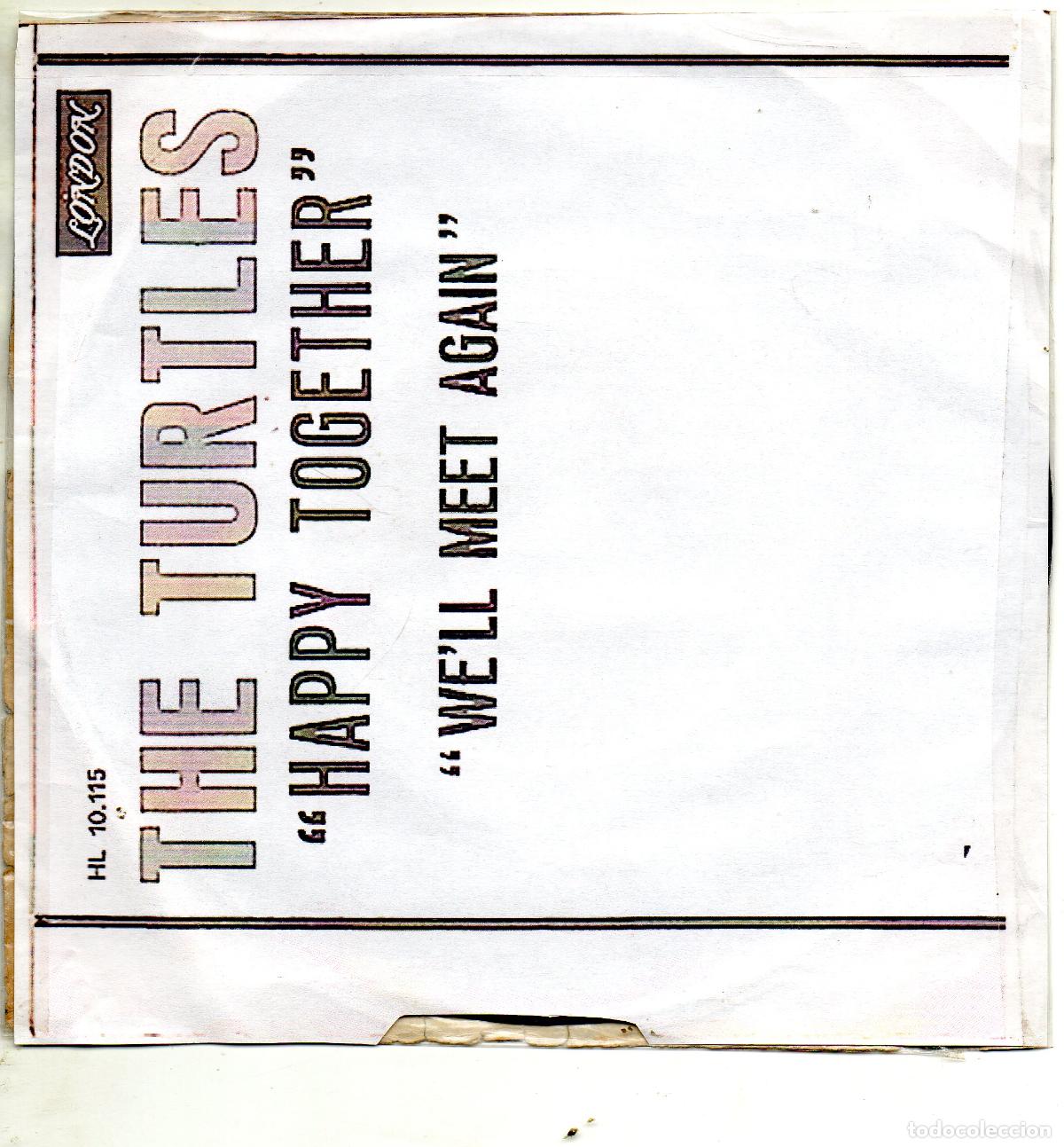 Discos de vinilo: THE TURTLES- HAPPY TOGETHER - SINGLE INGLES - 1966 - Foto 2