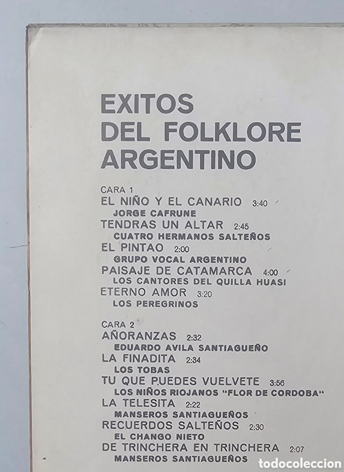 Discos de vinilo: 2 LPs V/A EXITOS DEL FOLKLORE ARGENTINO (Espa&ntilde;a - CBS - 1972) - Foto 6