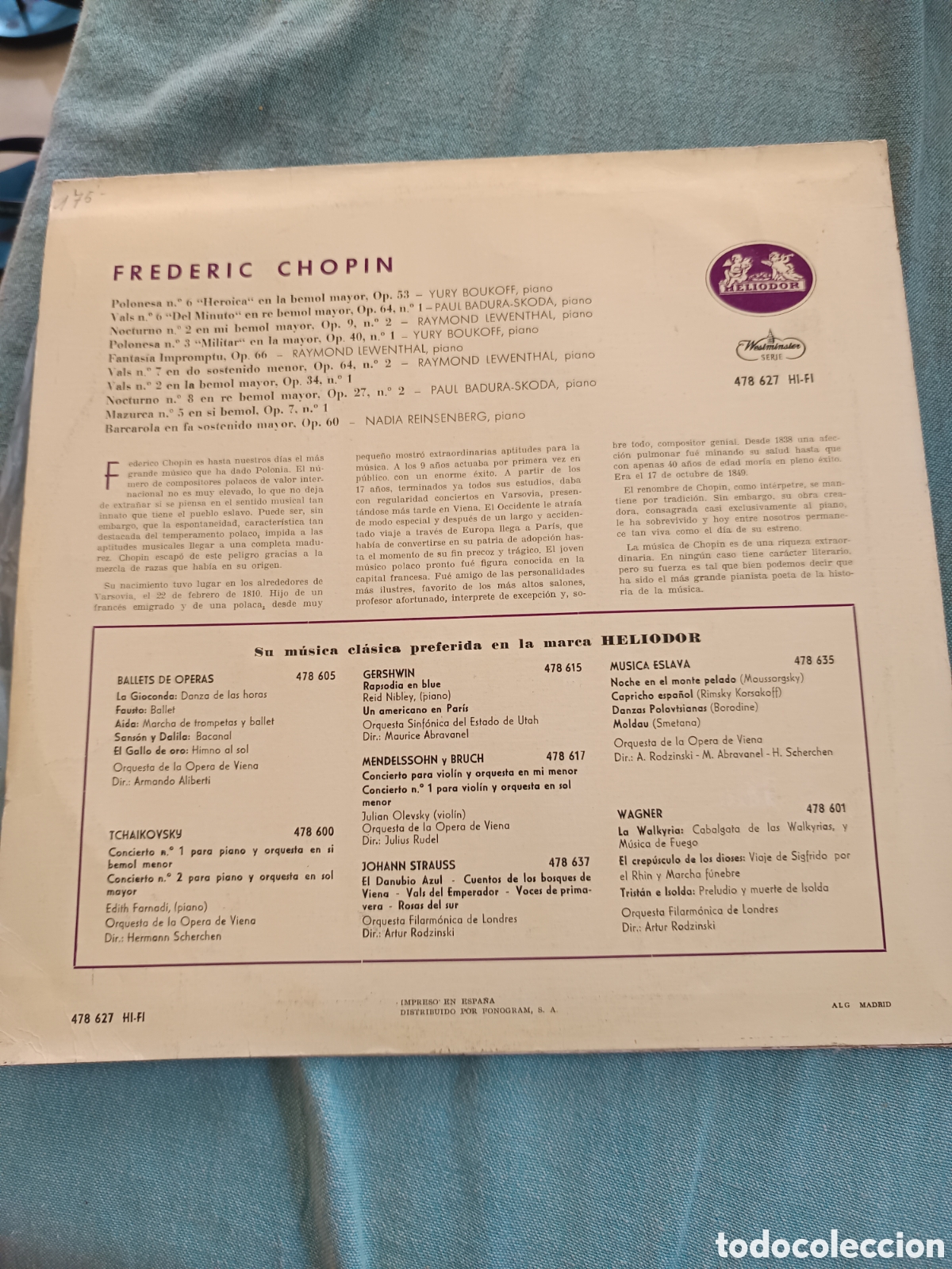 Discos de vinilo: Vinilos de Frederic Chopin - Foto 2