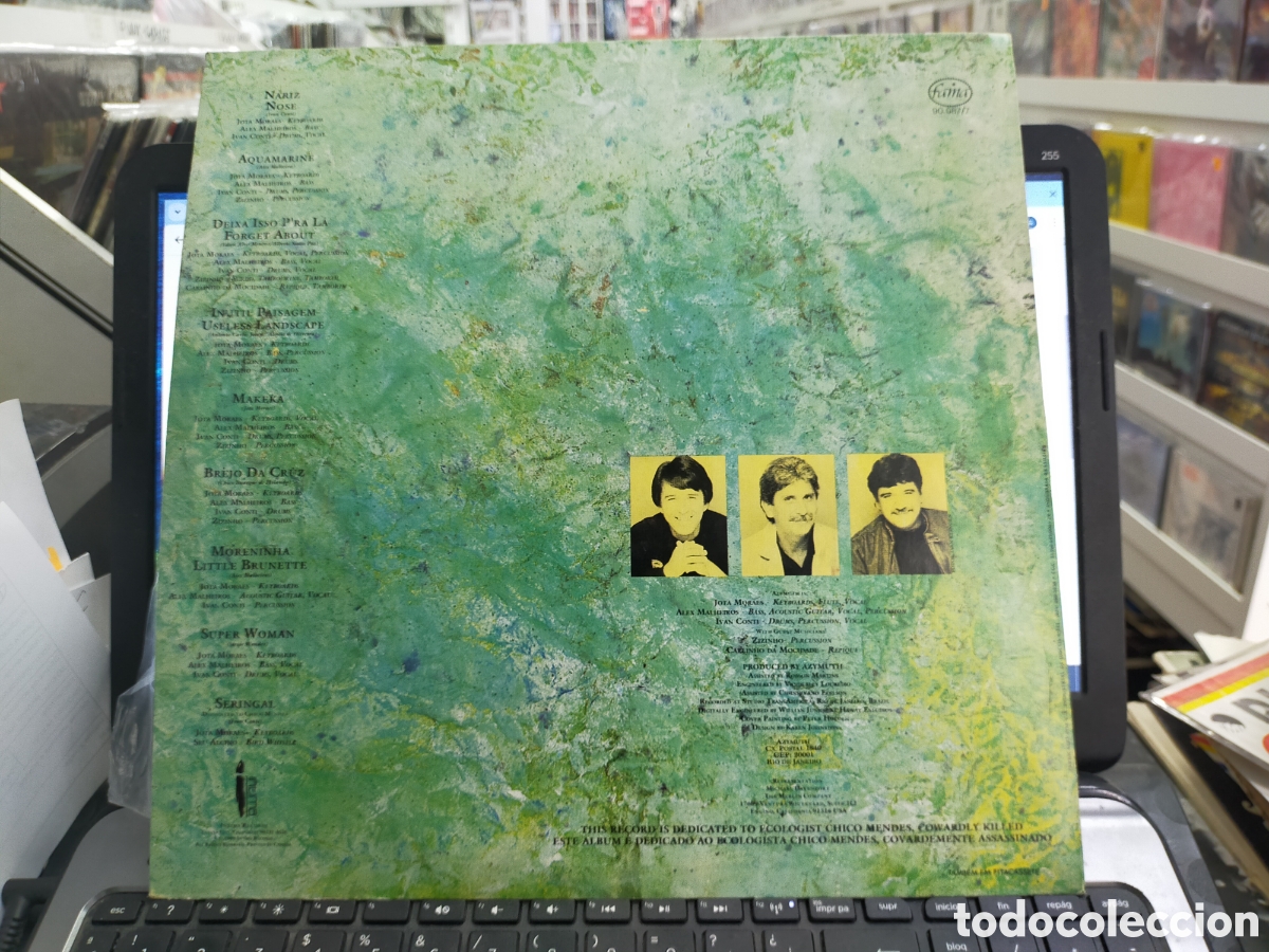 Discos de vinilo: Azymuth LP tudo bem brasil 1990 - Foto 2