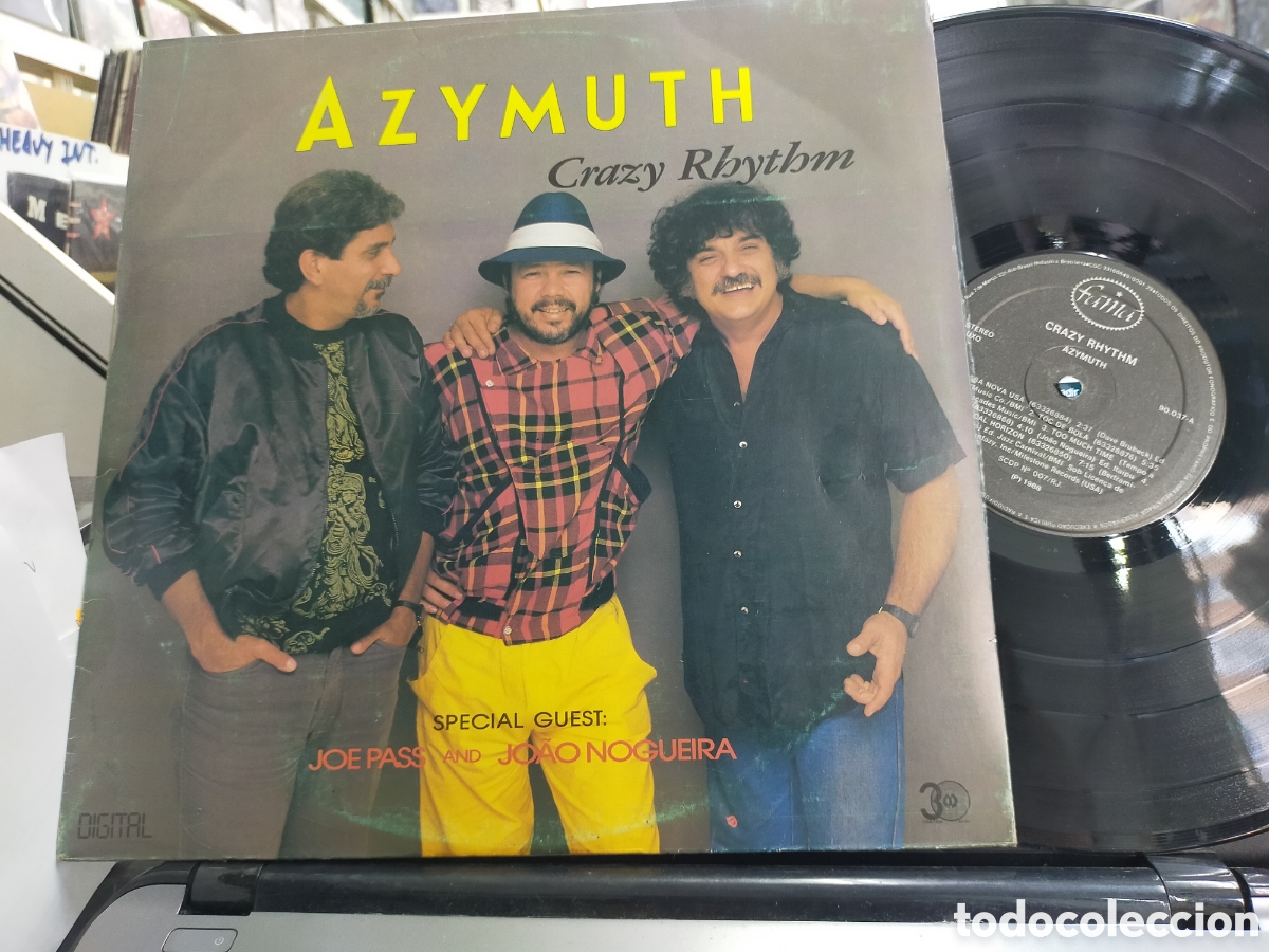Discos de vinilo: Azymuth LP crazy rhythm brasil 1988 - Foto 1