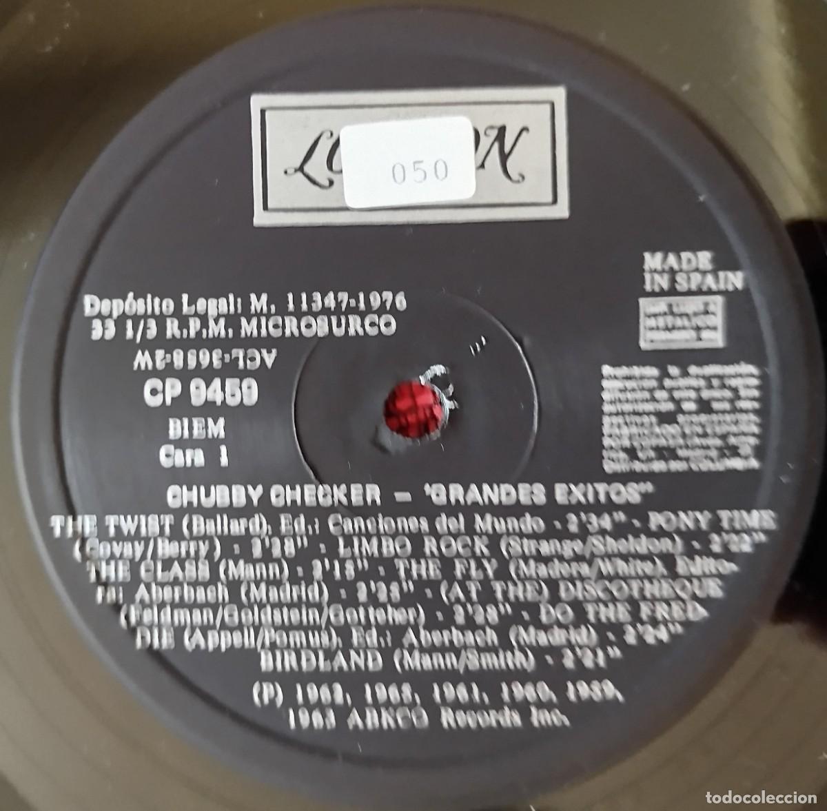 Discos de vinilo: CHUBBY CHECKER ** Grandes Exitos ** VINILO LP 1976 - Foto 3