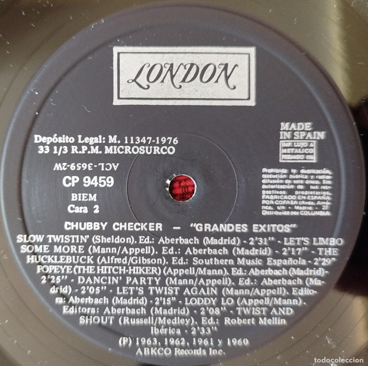Discos de vinilo: CHUBBY CHECKER ** Grandes Exitos ** VINILO LP 1976 - Foto 4