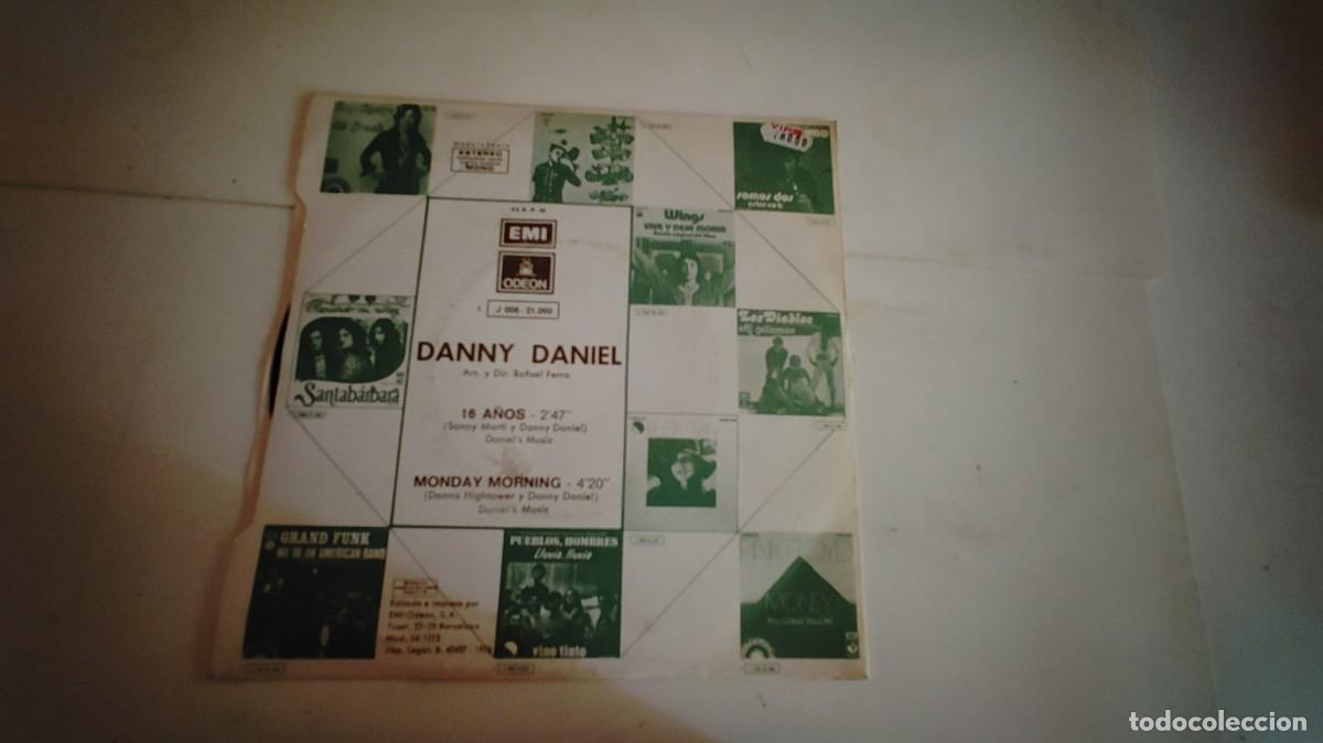 Discos de vinilo: DANNY DANIEL-SINGLE 16 A&Ntilde;OS - Foto 2