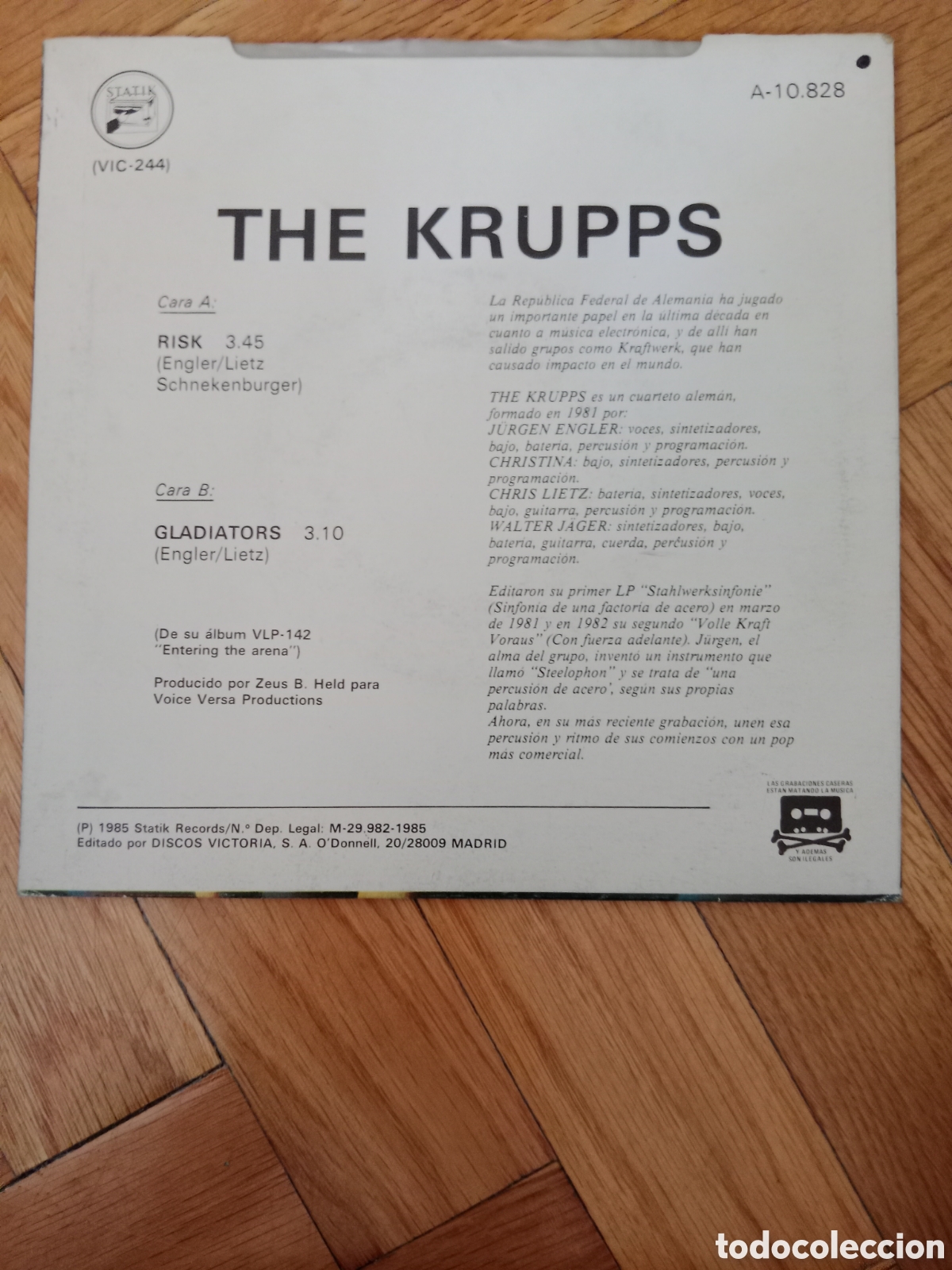 Discos de vinilo: The Krupps - Risk (Single) - Foto 2