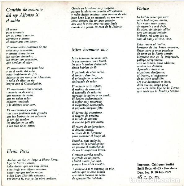 Discos de vinilo: Miro &ndash; Miro Canta Cantigas De Escarnho E Mal Dizer - Foto 5