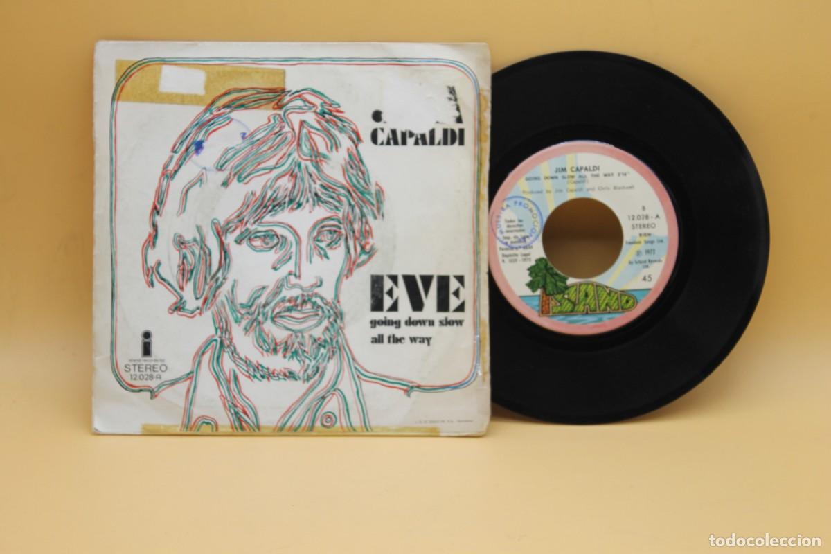 Discos de vinilo: JIM CAPALDI EVE SINGLE MADE IN SPAIN 1972 - Foto 2