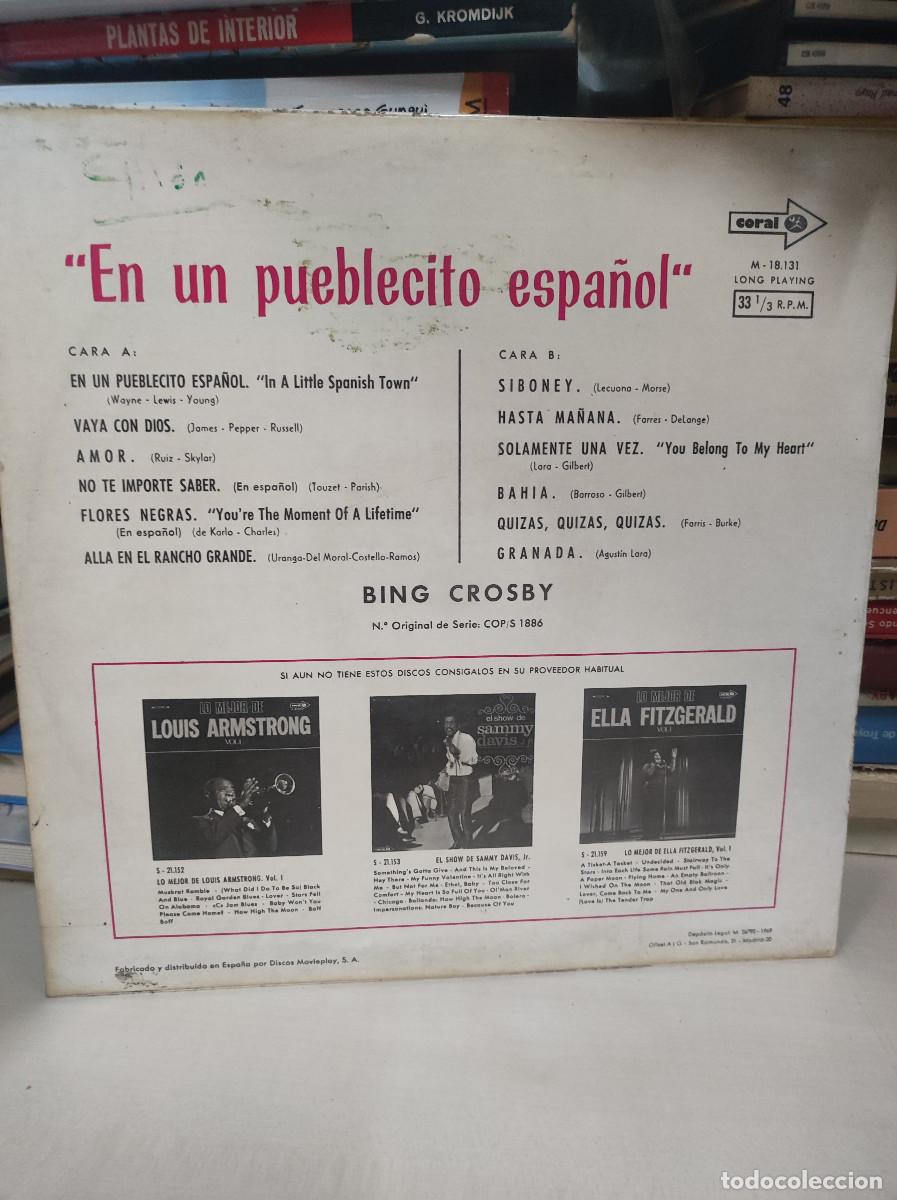 Discos de vinilo: Bing Crosby &ndash; En Un Pueblecito Espa&ntilde;ol - Foto 2