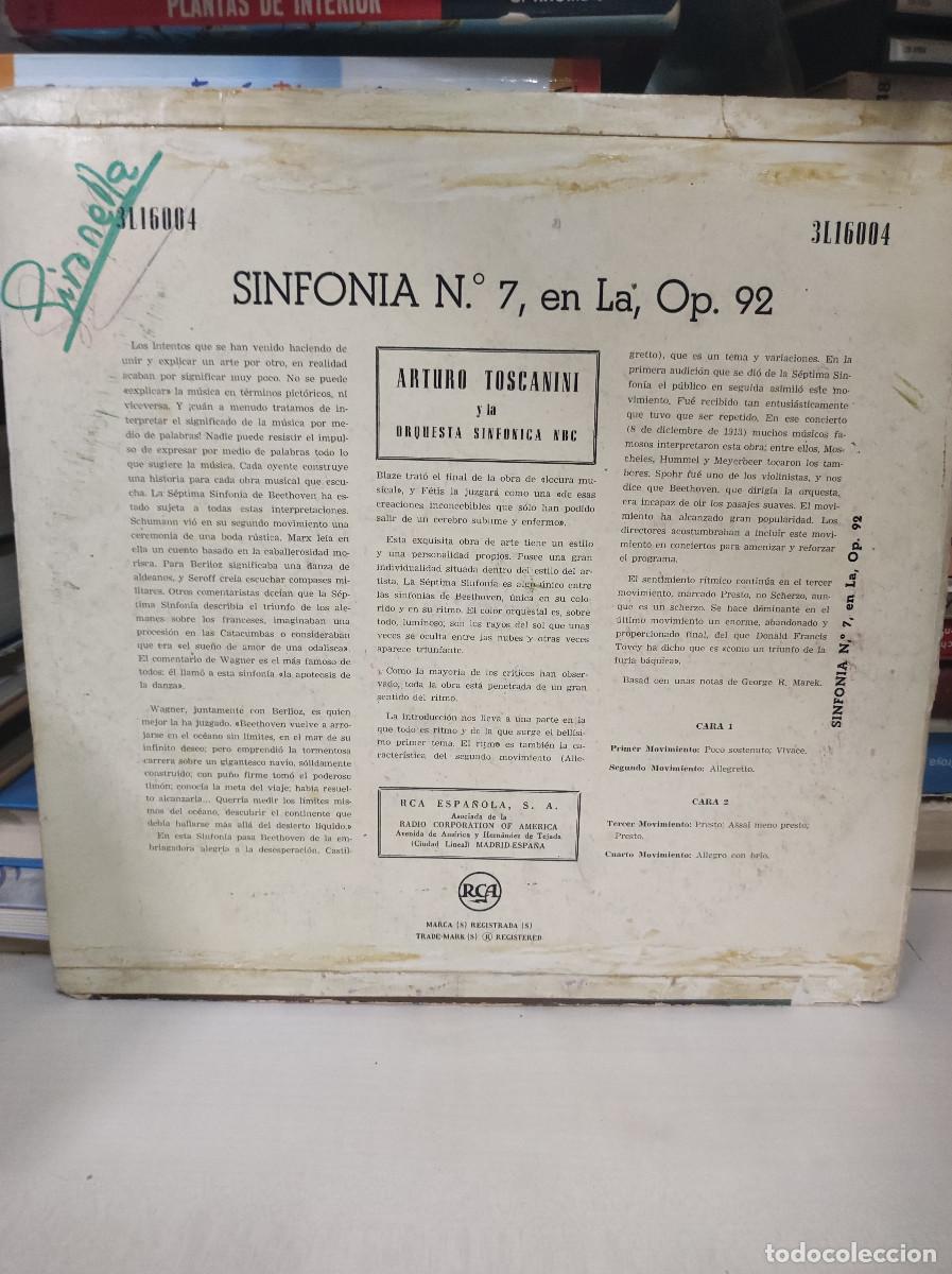 Discos de vinilo: BEETHOVEN SINFONIA N 7 - Foto 2