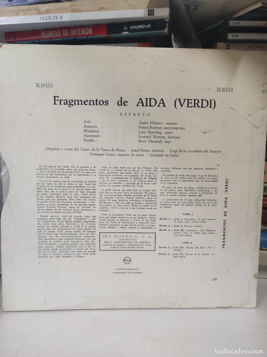 Discos de vinilo: VERDI AIDA FRAGMENTOS - Foto 2