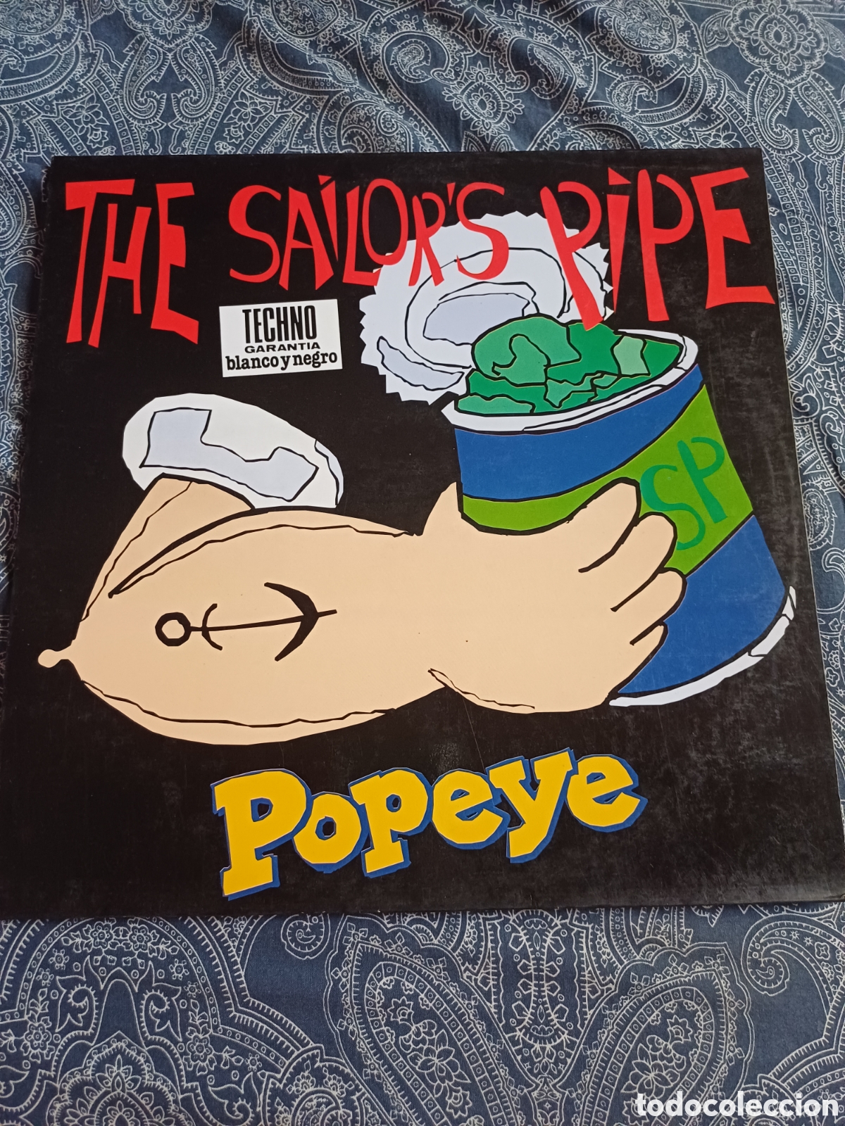 Discos de vinilo: The sailors pipe Popeye Blanco y Negro Techno - Foto 3