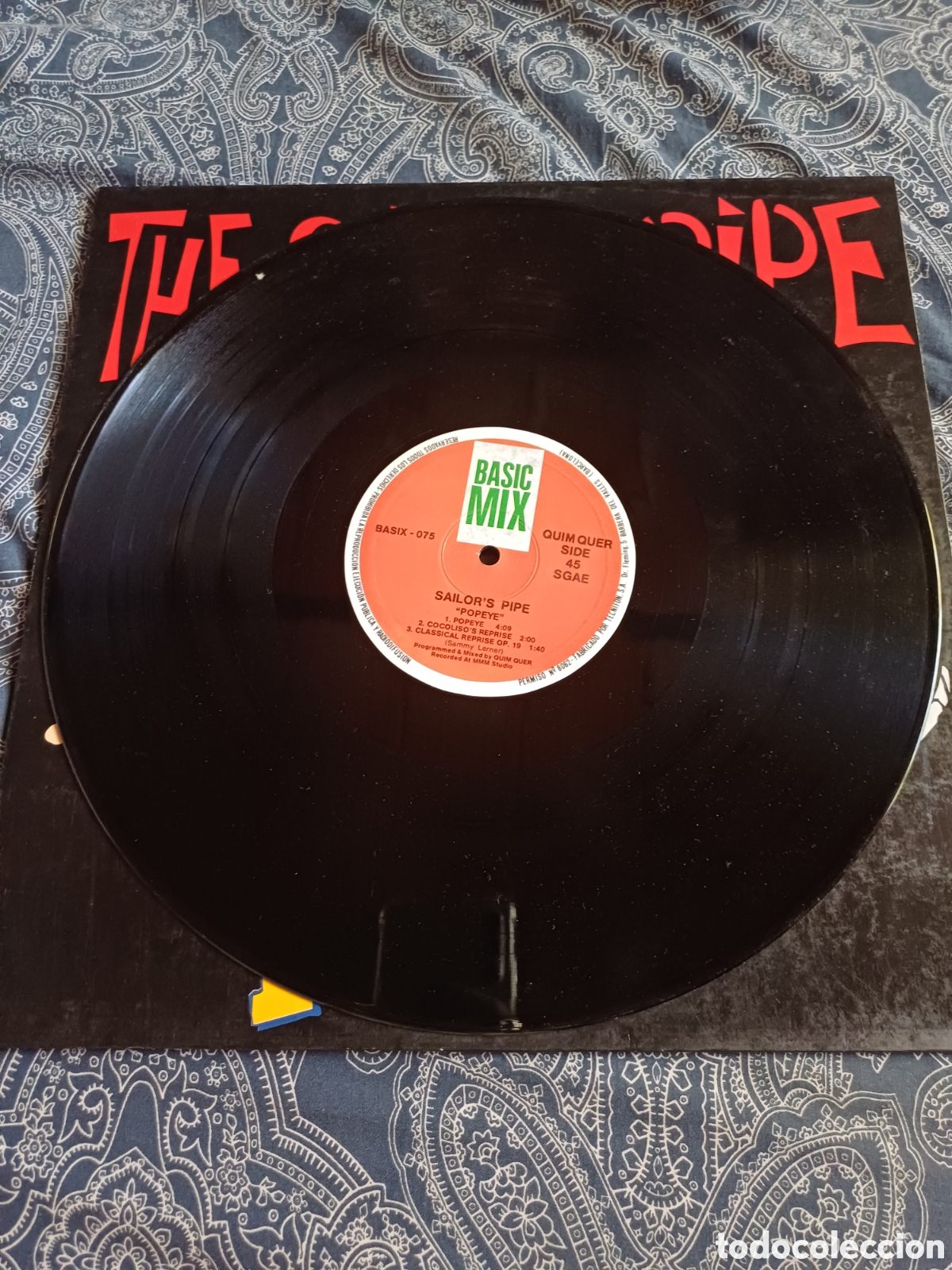Discos de vinilo: The sailors pipe Popeye Blanco y Negro Techno - Foto 1