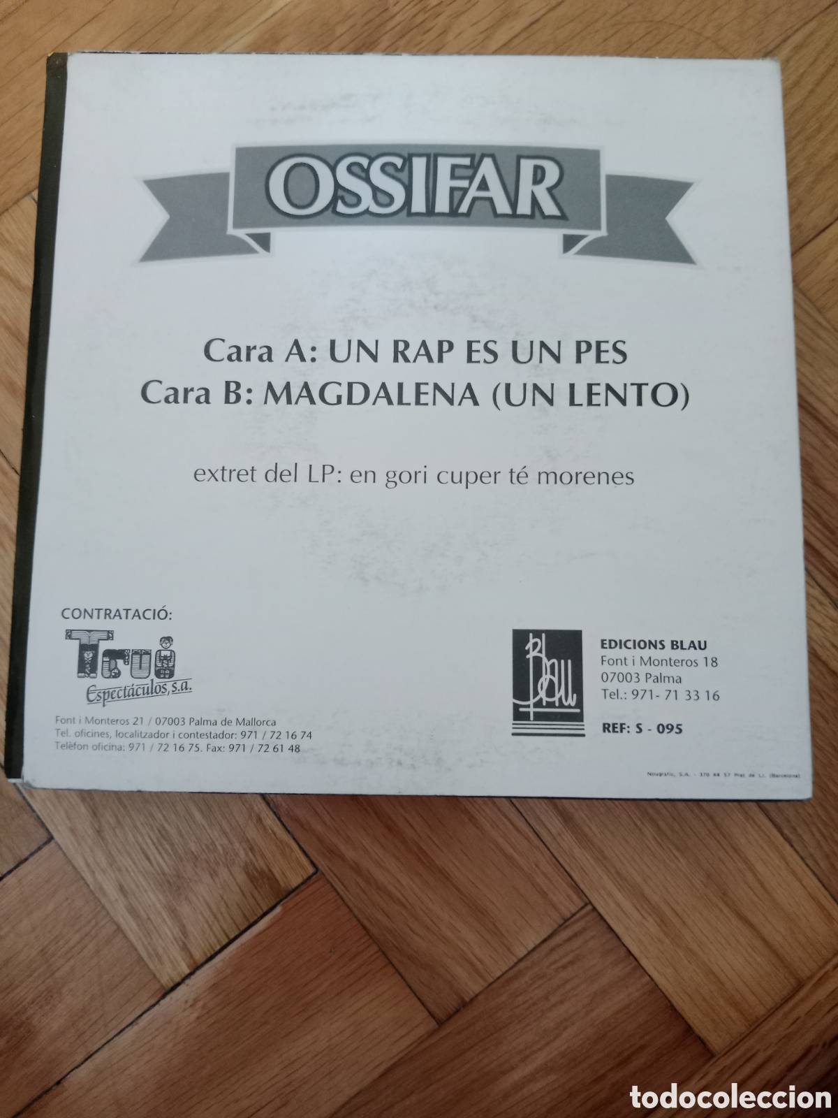 Discos de vinilo: Ossifar - Un rap es un pes - Foto 2