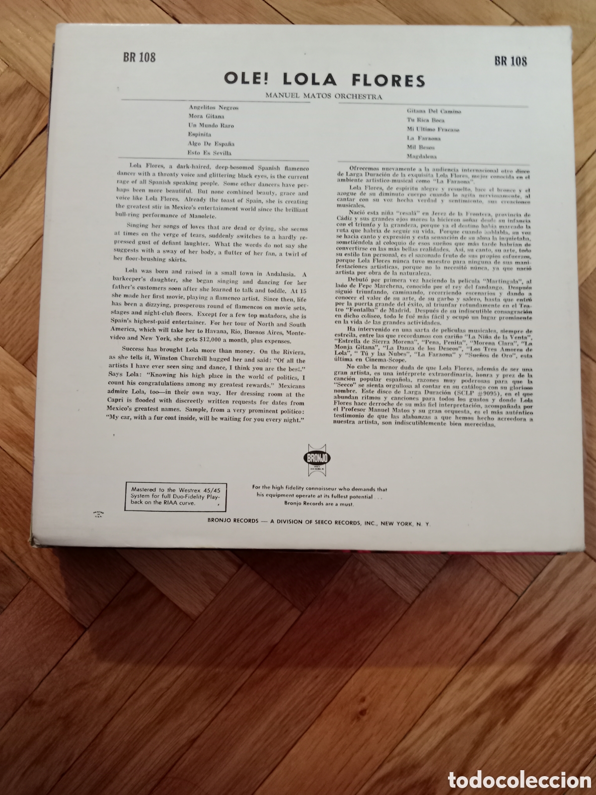 Discos de vinilo: Lola Flores - Ole! EEUU - Foto 2