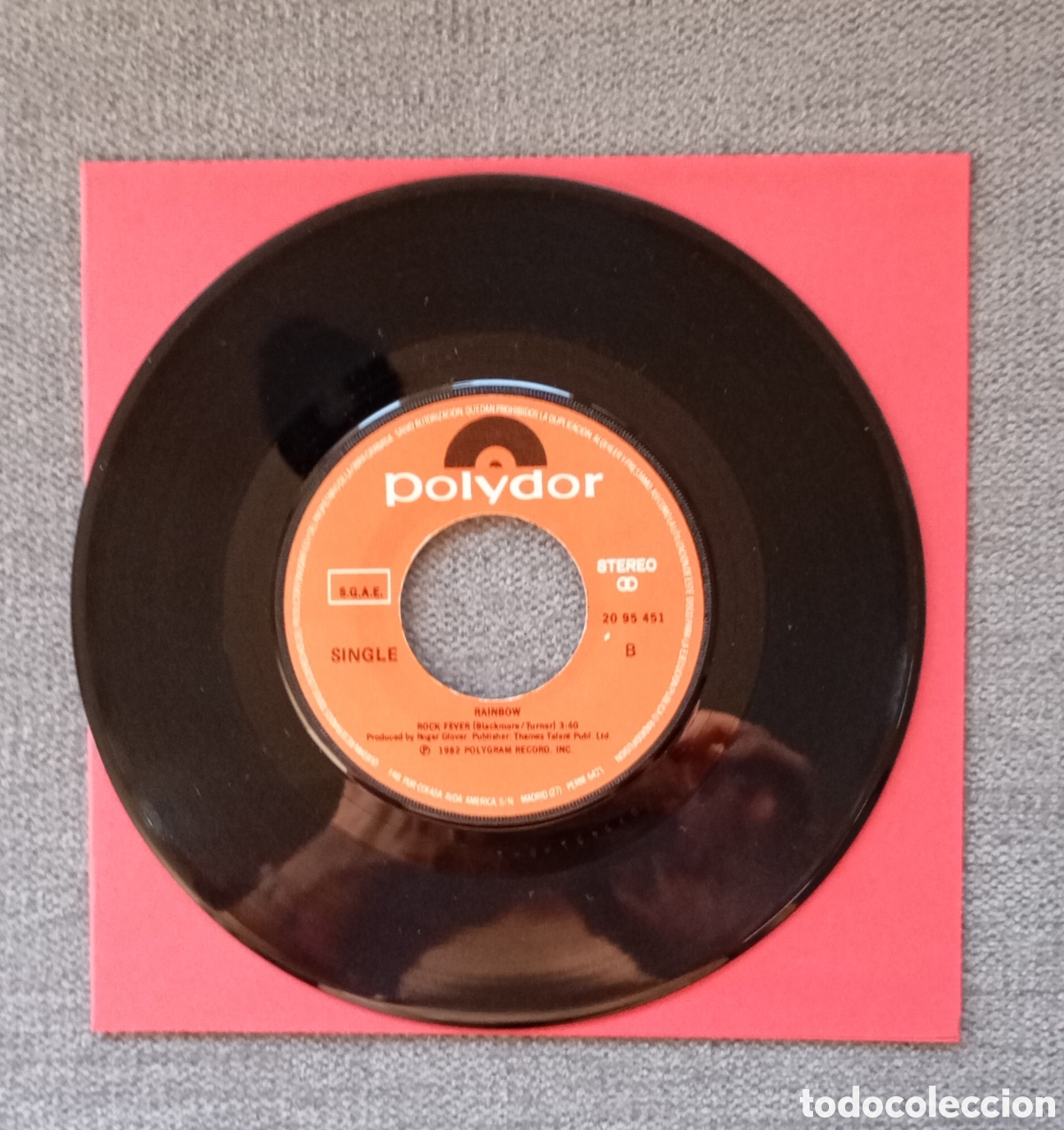 Discos de vinilo: Rainbow. Stone Cold/ Rock Fever. Single 7&rdquo;, a&ntilde;o 1982. - Foto 2