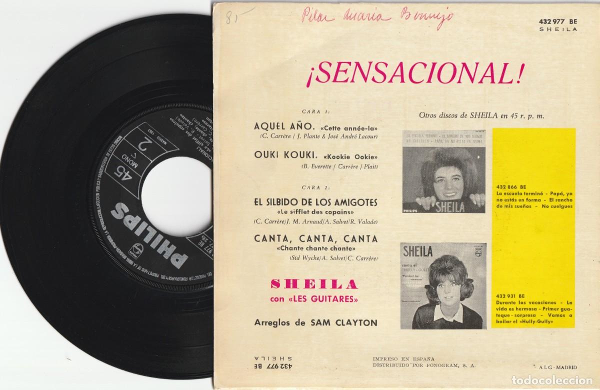 Discos de vinilo: SHEILA - AQUEL A&Ntilde;O + 3 (EP PHILIPS 1963 ESPA&Ntilde;A) - Foto 2