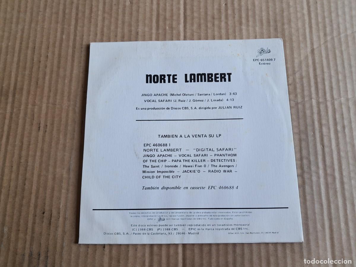 Discos de vinilo: NORTE LAMBERT - JINGO APACHE SINGLE 1988 - Foto 3