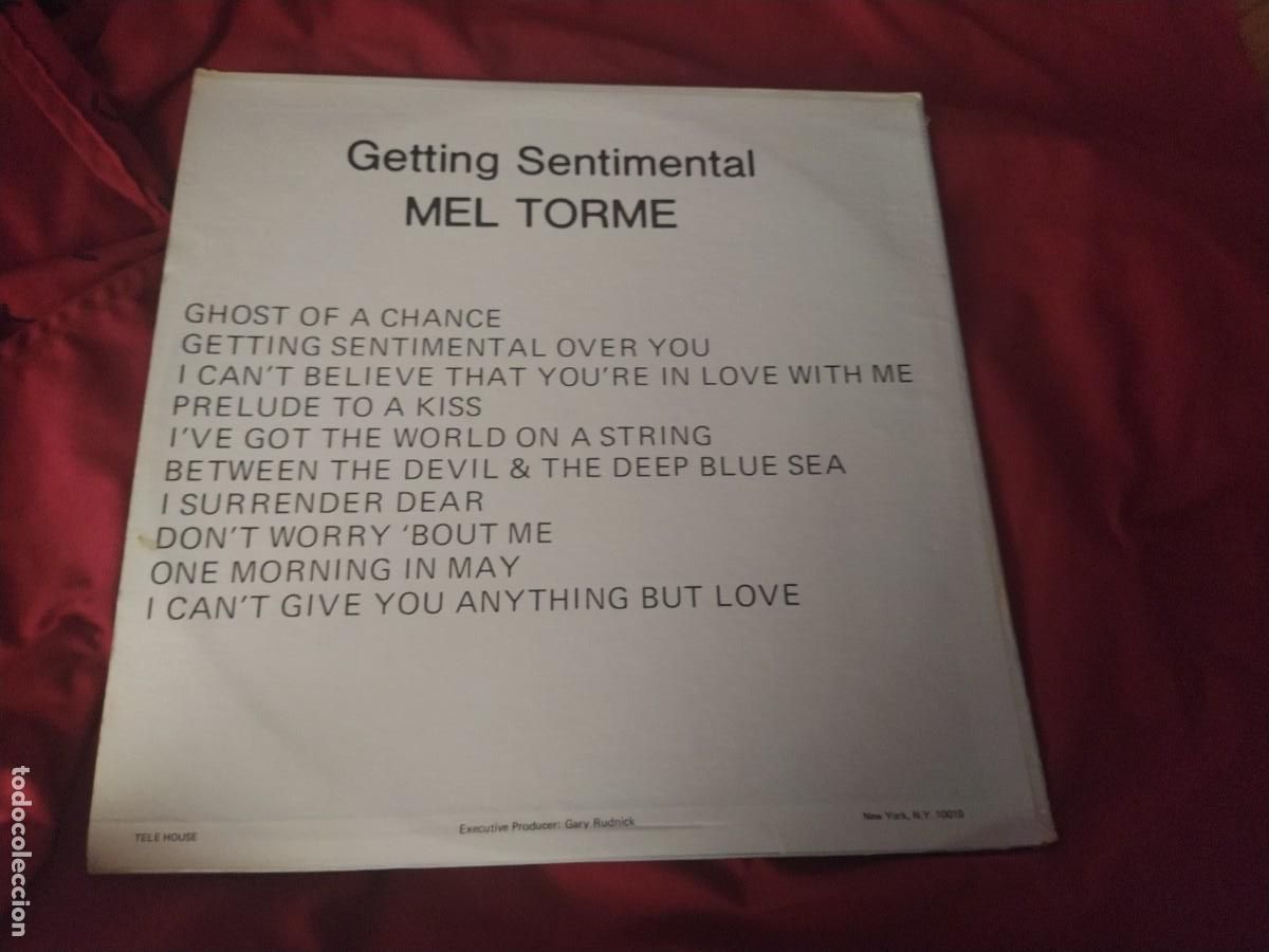 Discos de vinilo: Mel Torme, Getting Sentimental, LP, 1962 us - Foto 2