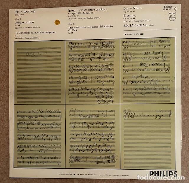 Discos de vinilo: BART&Oacute;K - ZOLTAN KOCSIS - Foto 2