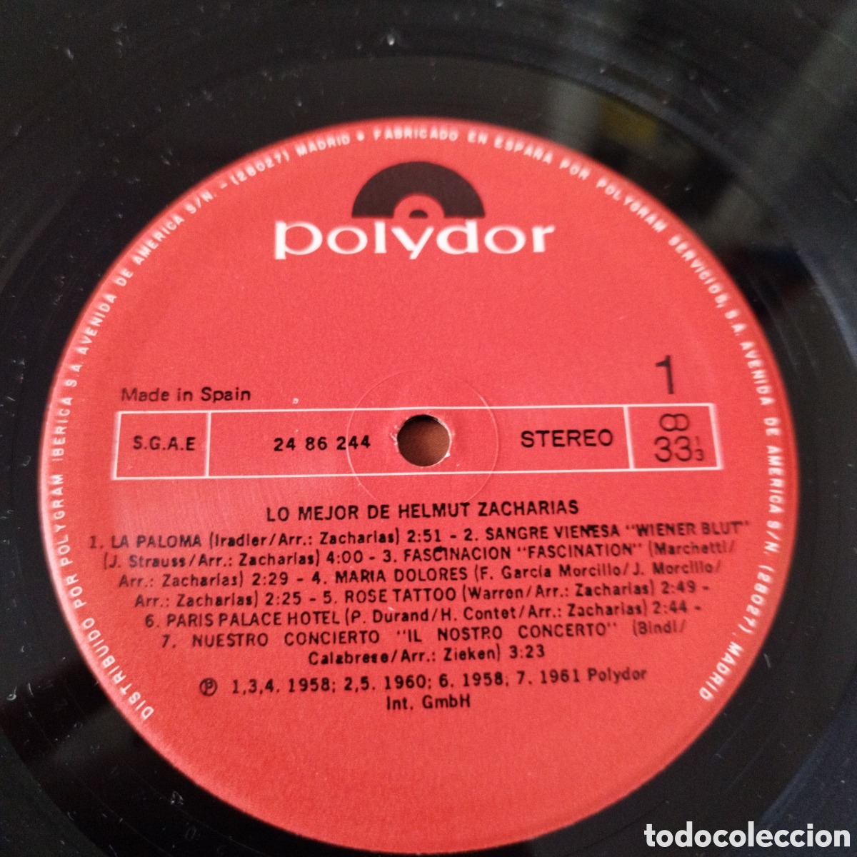 Discos de vinilo: VINILO LP / LO MEJOR DE HELMUT ZACHARIAS / 1960 / - Foto 3