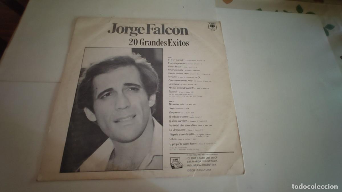 Discos de vinilo: JORGE FALCON-LP 20 GRANDES EXITOS - Foto 2