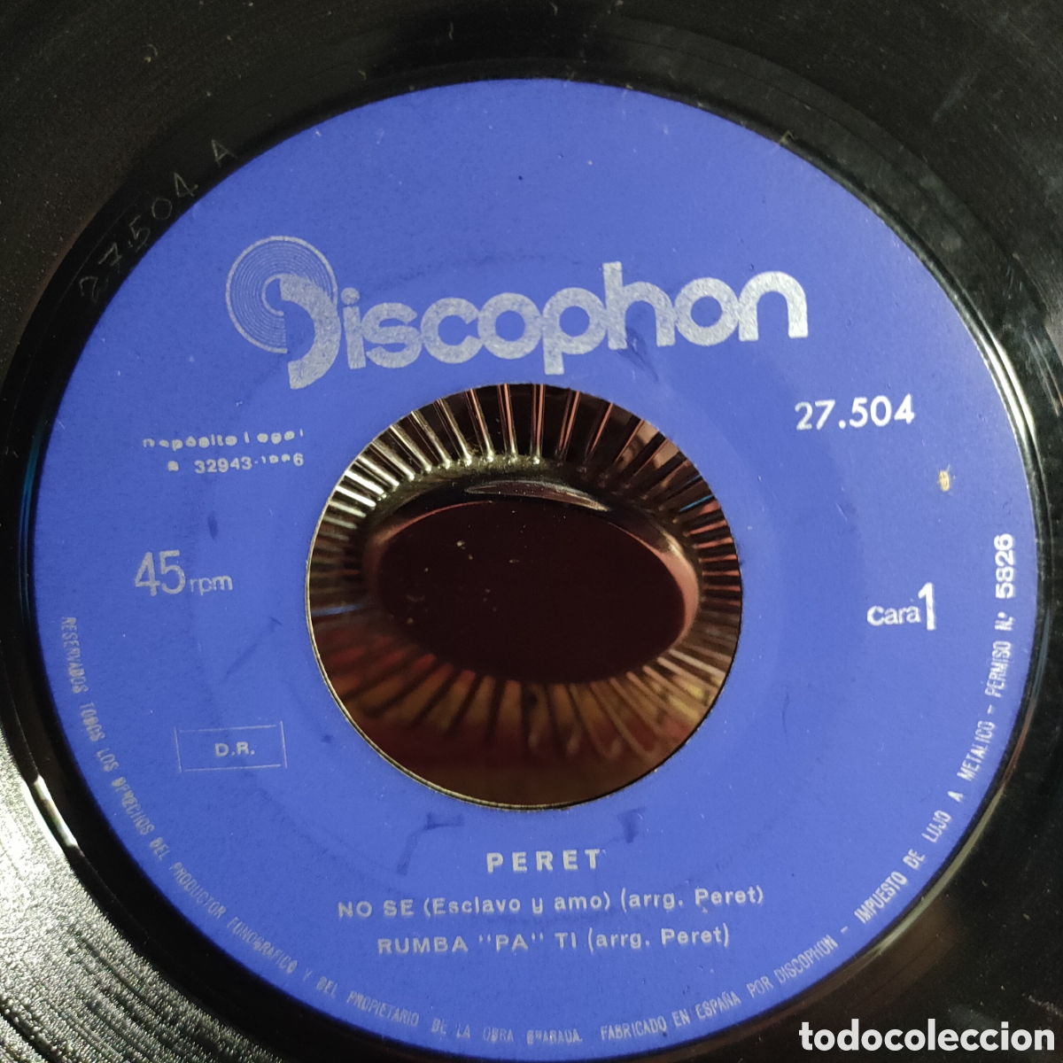 Discos de vinilo: Peret &ndash; No Se . 1966 original Spain disco 7&rdquo; vinilo - Foto 3