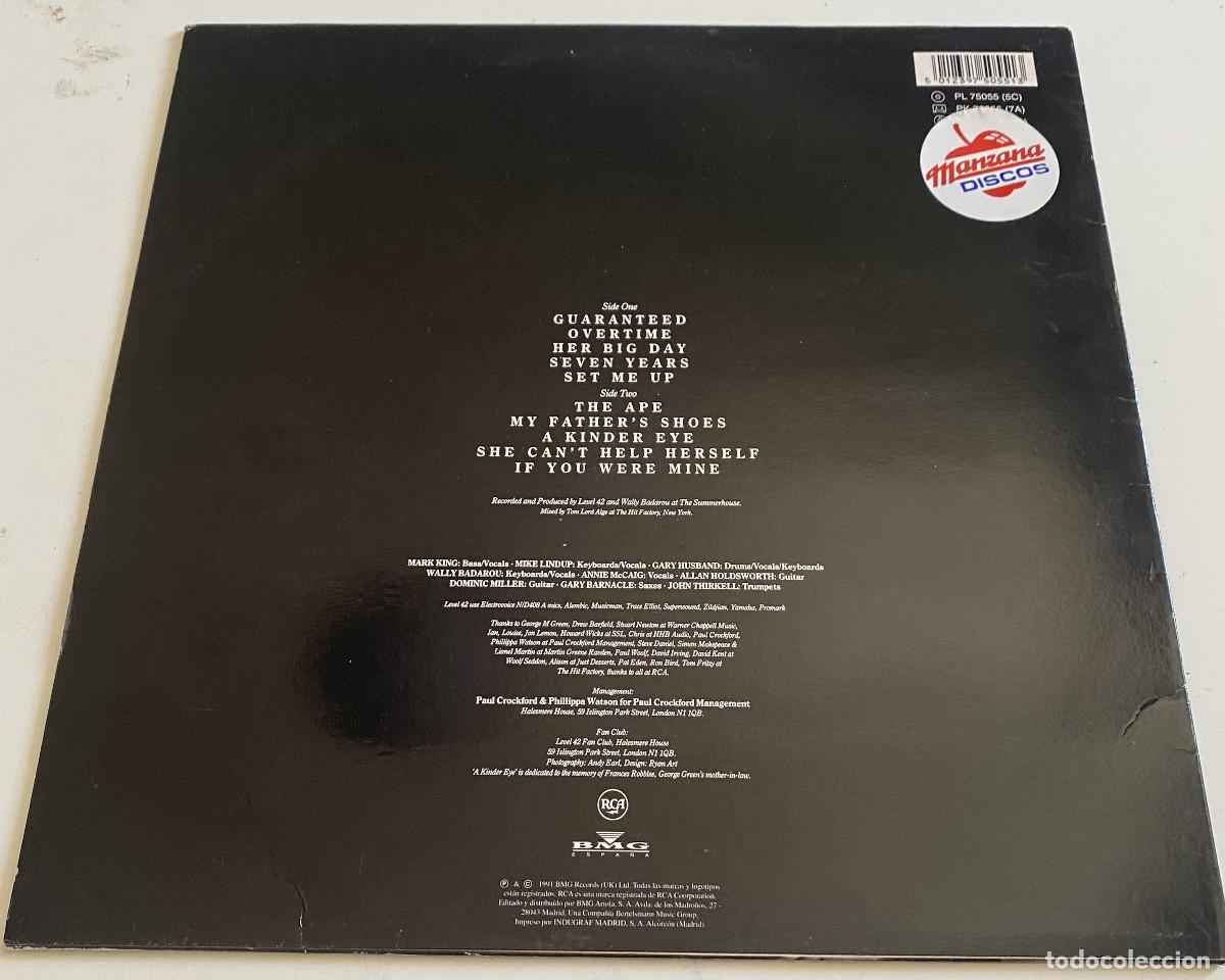 Discos de vinilo: LEVEL 42 - GUARANTEED - LP - RCA - BMG RECORDS - 1991 - Foto 2