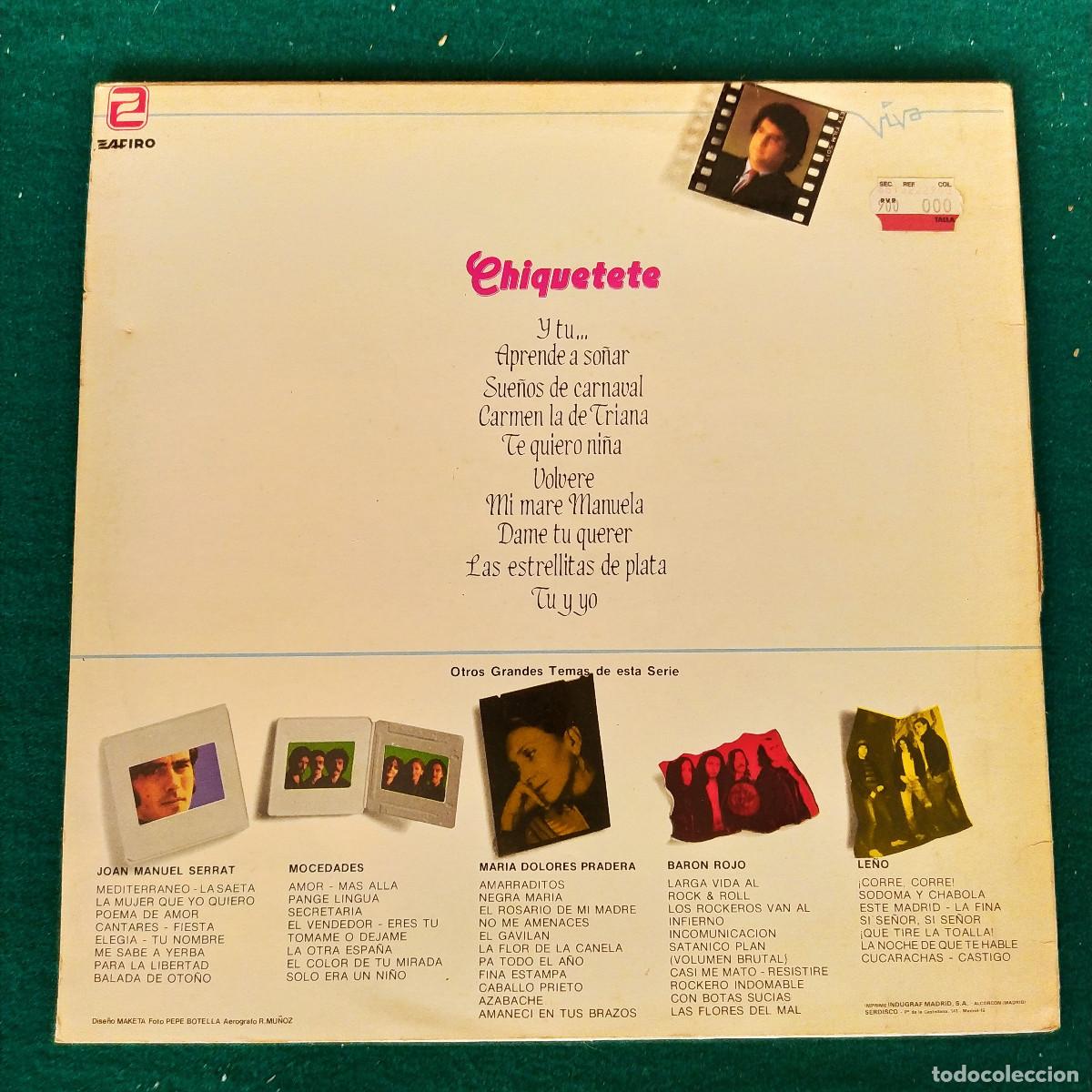 Discos de vinilo: Chiquetete &ndash; Grandes Temas - Foto 2
