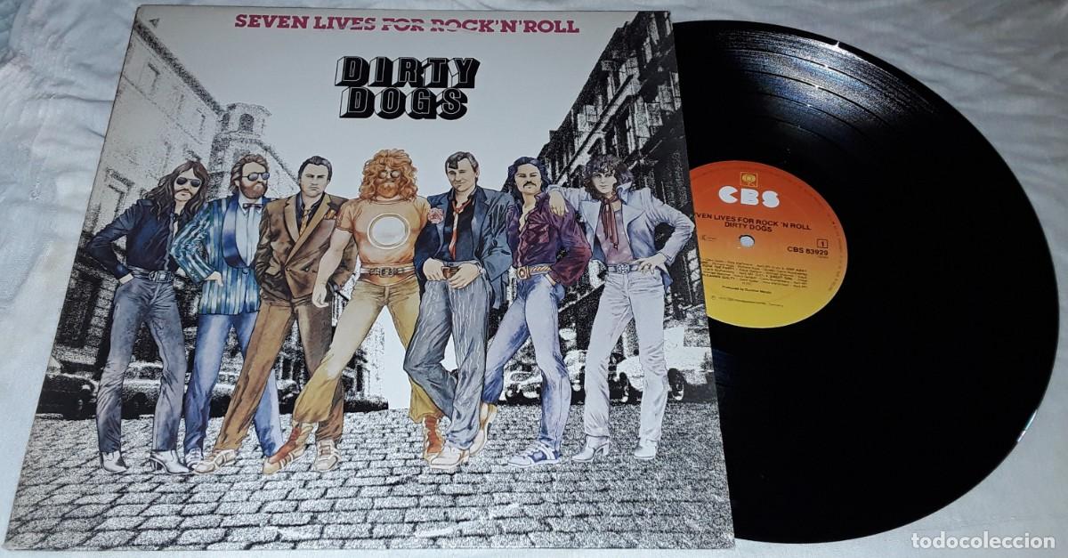 Discos de vinilo: LP - DIRTY DOGS - SEVEN LIVES FOR ROCK 'N' ROLL - MADE IN HOLLAND