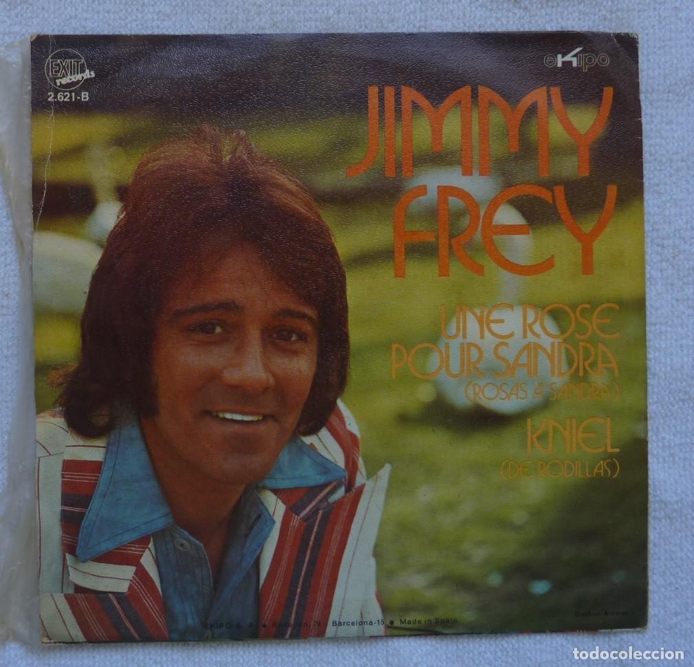 Discos de vinilo: JIMMY FREY // UNE ROSE POUR SANDRA // 1972 // SINGLE - Foto 2