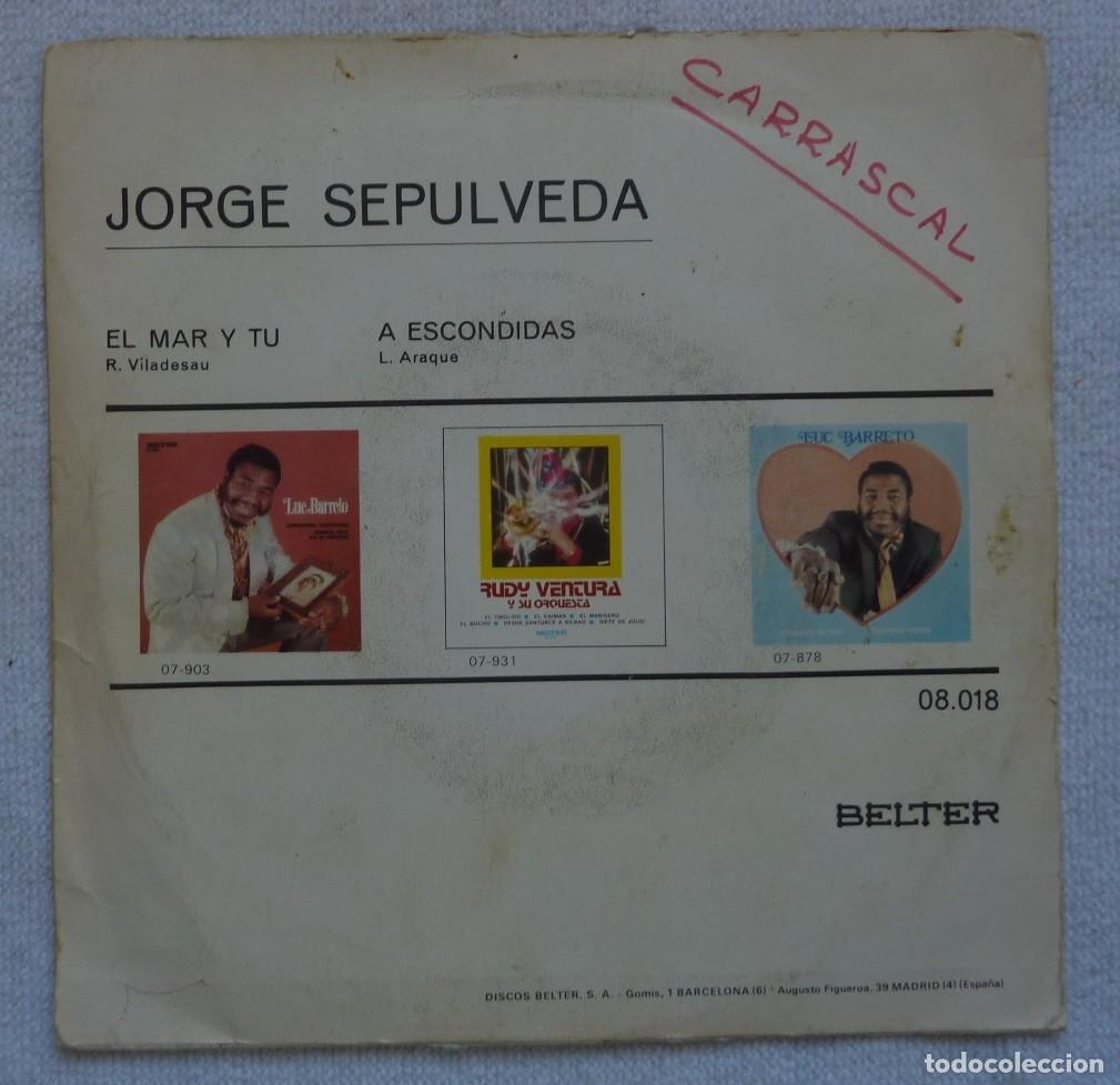 Discos de vinilo: JORGE SEPULVEDA // EL MAR Y TU // 1971 // SINGLE - Foto 2