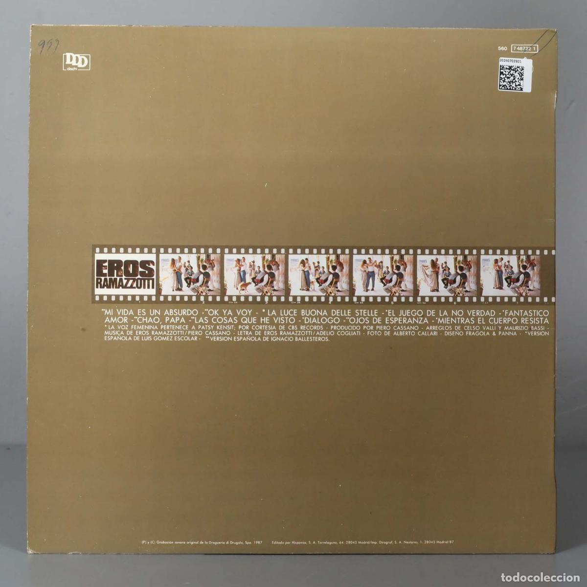 Discos de vinilo: LP. RAMAZZOTTI CIERTOS ELEMENTOS - Foto 2