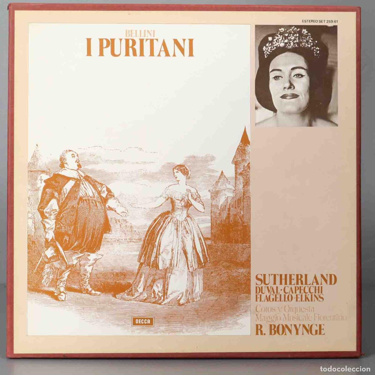 Discos de vinilo: LP. I PURITANI. BELLINI. BONYNGE - Foto 1