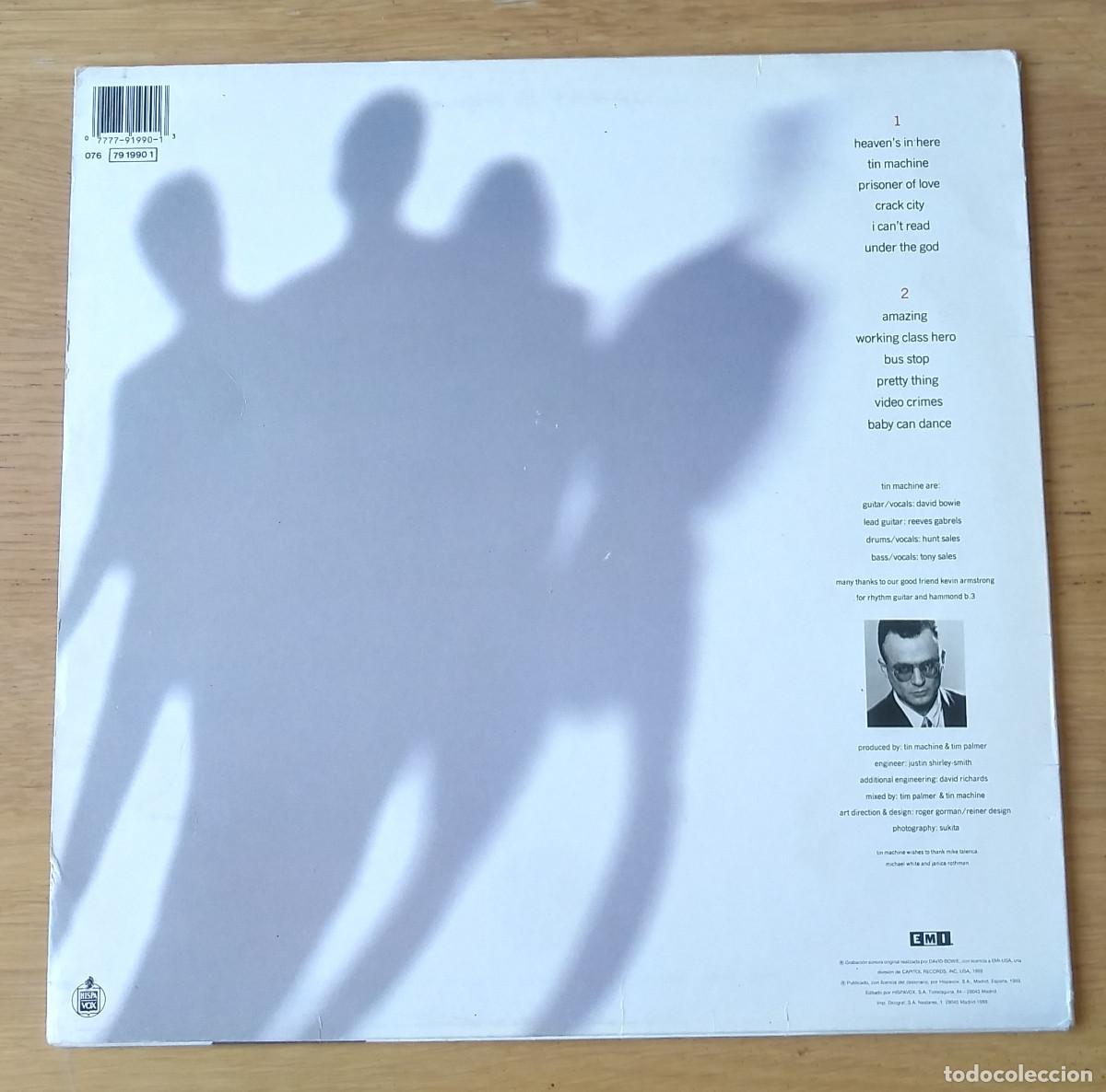 Discos de vinilo: TIN MACHINE : &rdquo;TIN MACHINE&rdquo; -LP VINILO 1989- ROCK - DAVID BOWIE - Foto 2
