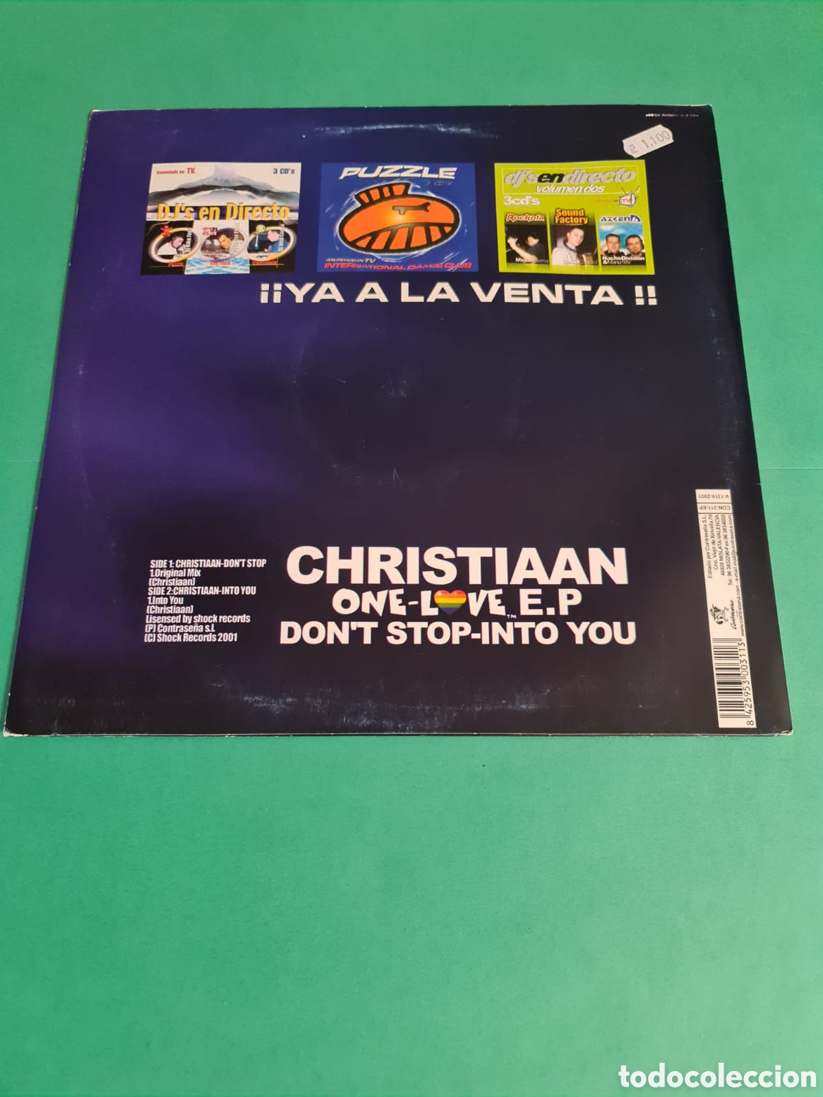 Discos de vinilo: Vinilo CHRISTIAAN ONE- LOVE. E.P - Foto 4
