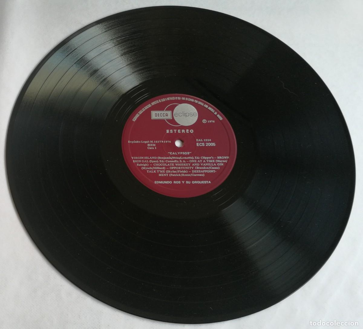 Discos de vinilo: Edmundo Ros Y Su Orquesta, Calypsos, Decca, Eclipse ECS 2005 - Foto 3