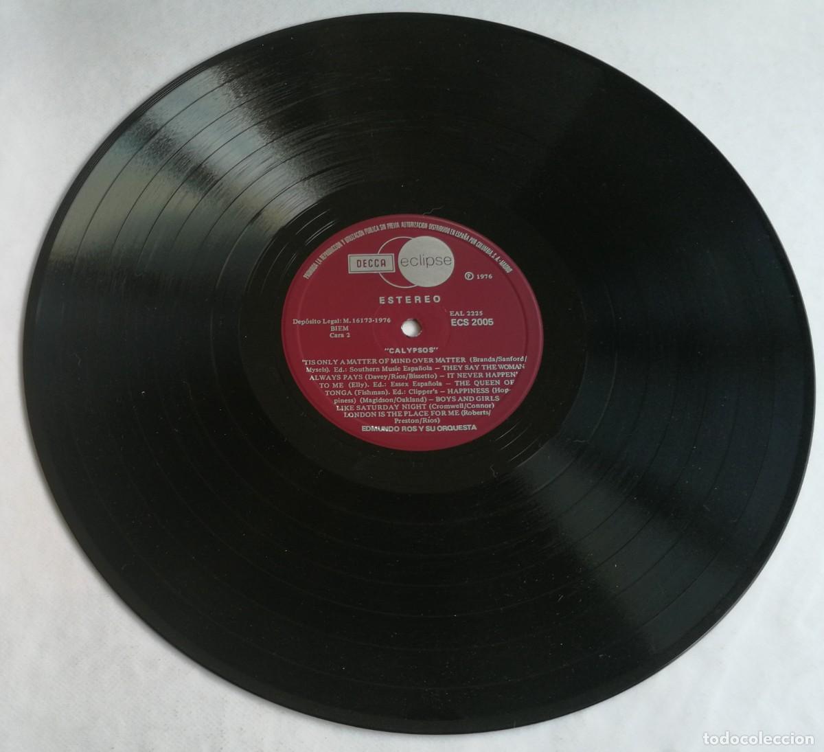 Discos de vinilo: Edmundo Ros Y Su Orquesta, Calypsos, Decca, Eclipse ECS 2005 - Foto 4