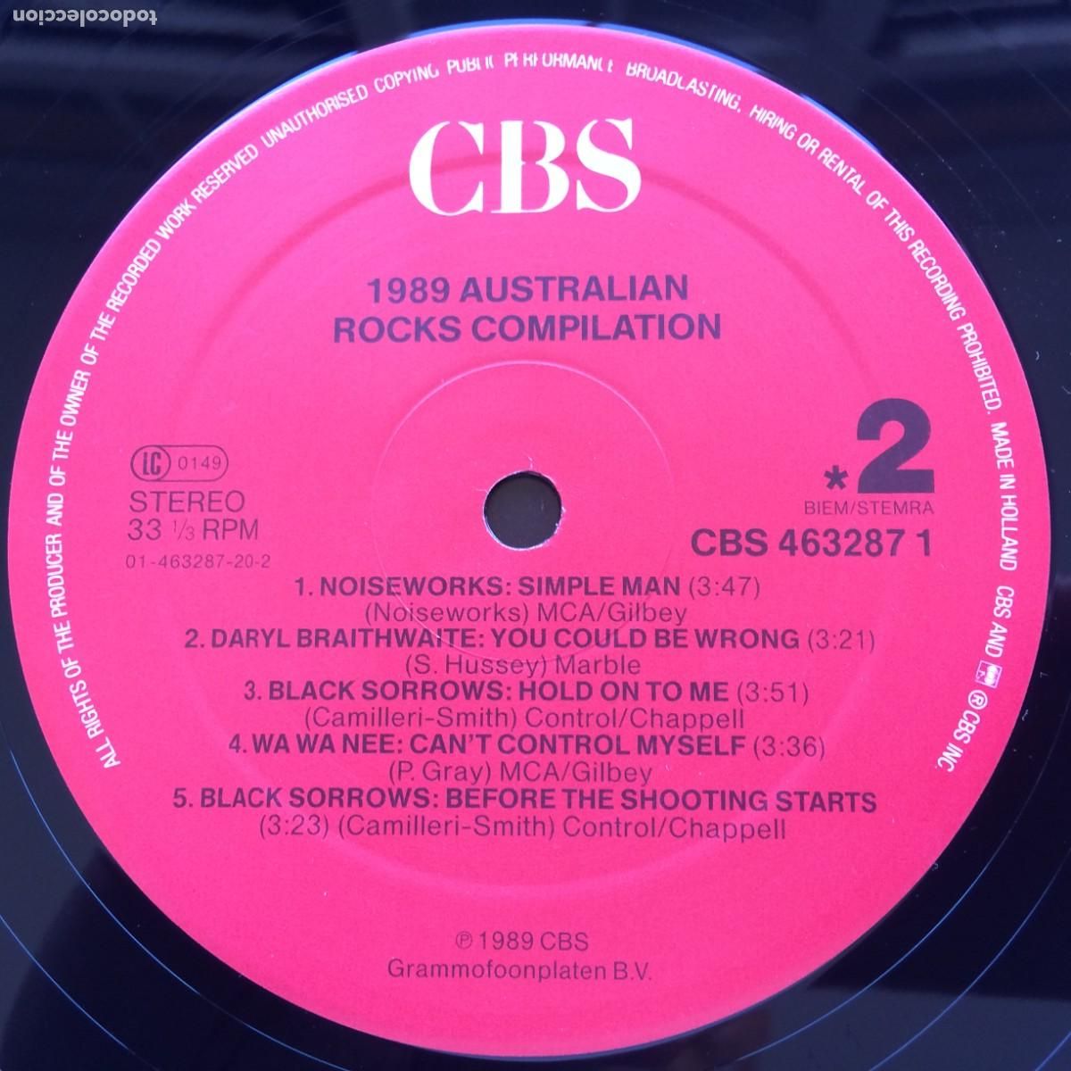 Discos de vinilo: Various &lrm;&ndash; 1989 Australian Rocks Holanda 1989 CBS - Foto 6