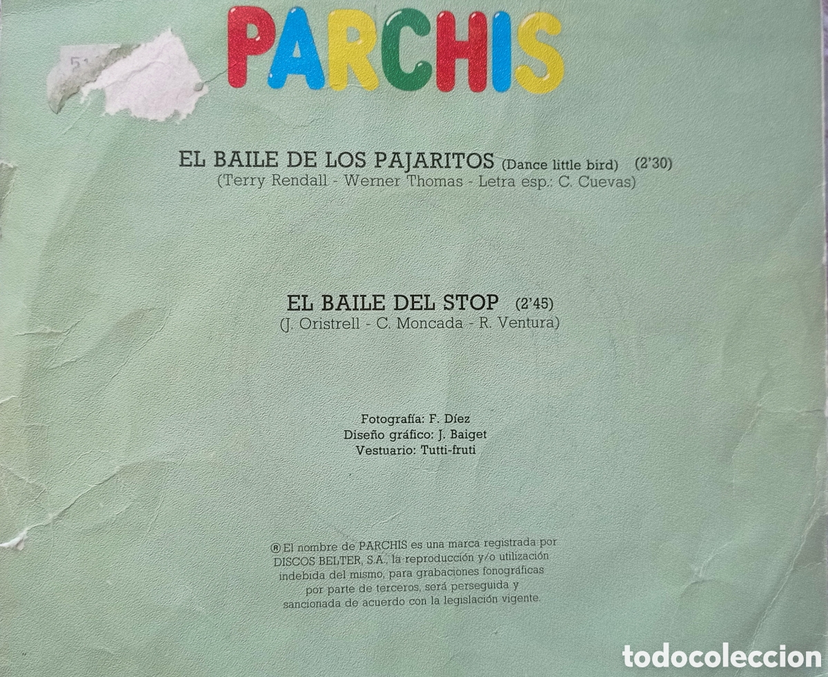 Discos de vinilo: Parchis El baile de los pajaritos - Foto 2